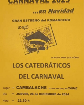 1226Cambalache Estreno del Romancero 'Los catedráticos del Carnaval'