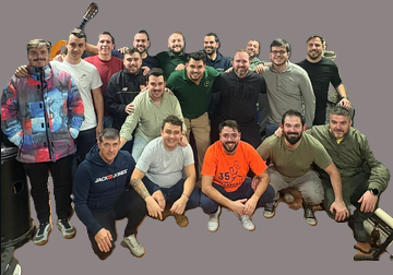 Componentes de la chirigota 'Los que luchan por su sueño'