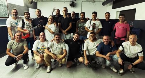 Componentes de la comparsa 'Los mariposas'