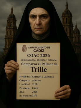 La chirigota callejera ‘Comparsa el Palmar de Trille’ regresa al Carnaval de Cádiz 2026 con humor joven y compromiso social