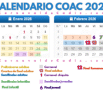 Calendario COAC 2026