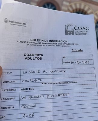 Chirigota 'La noche me confunde'