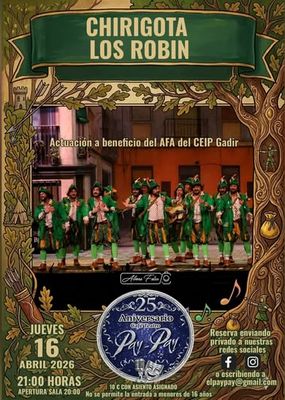Chirigota LOS ROBIN en el Pay-pay