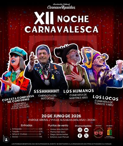 XII Noche Carnavalesca Algaidas