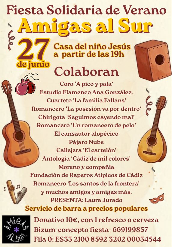 Fiesta Solidaria de Verano AMIGAS DEL SUR