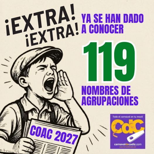 COAC 2027 ya son 119 grupos